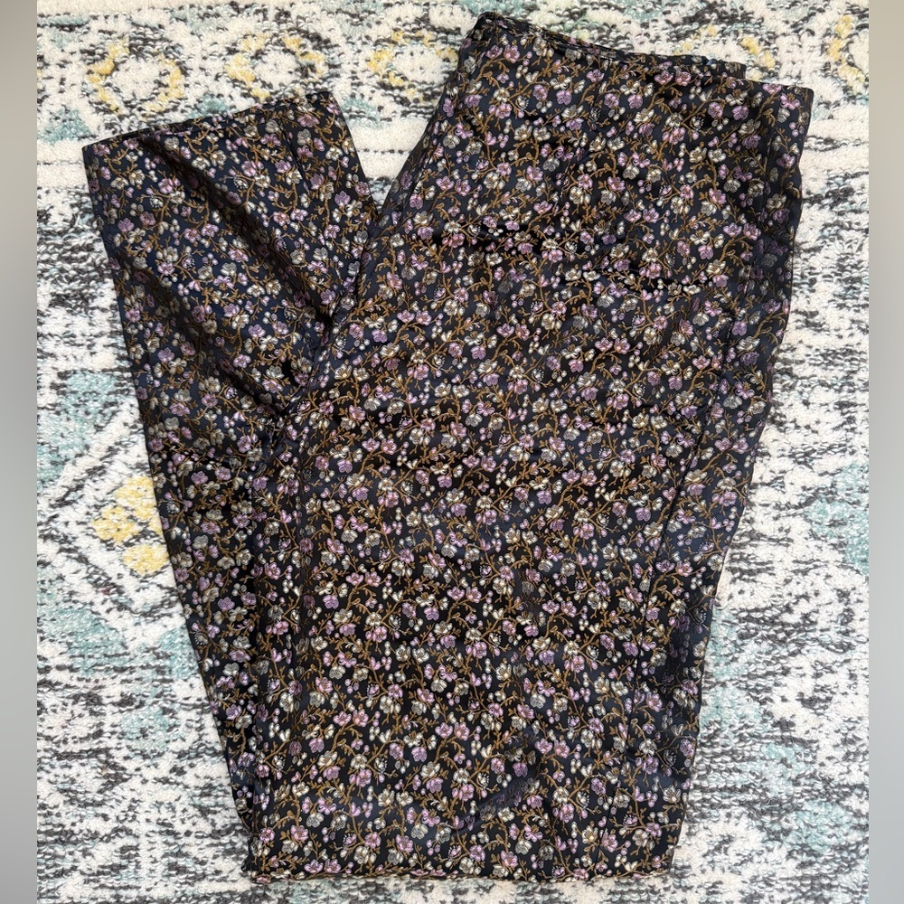 Vintage Allison Taylor Floral Brocade Pants